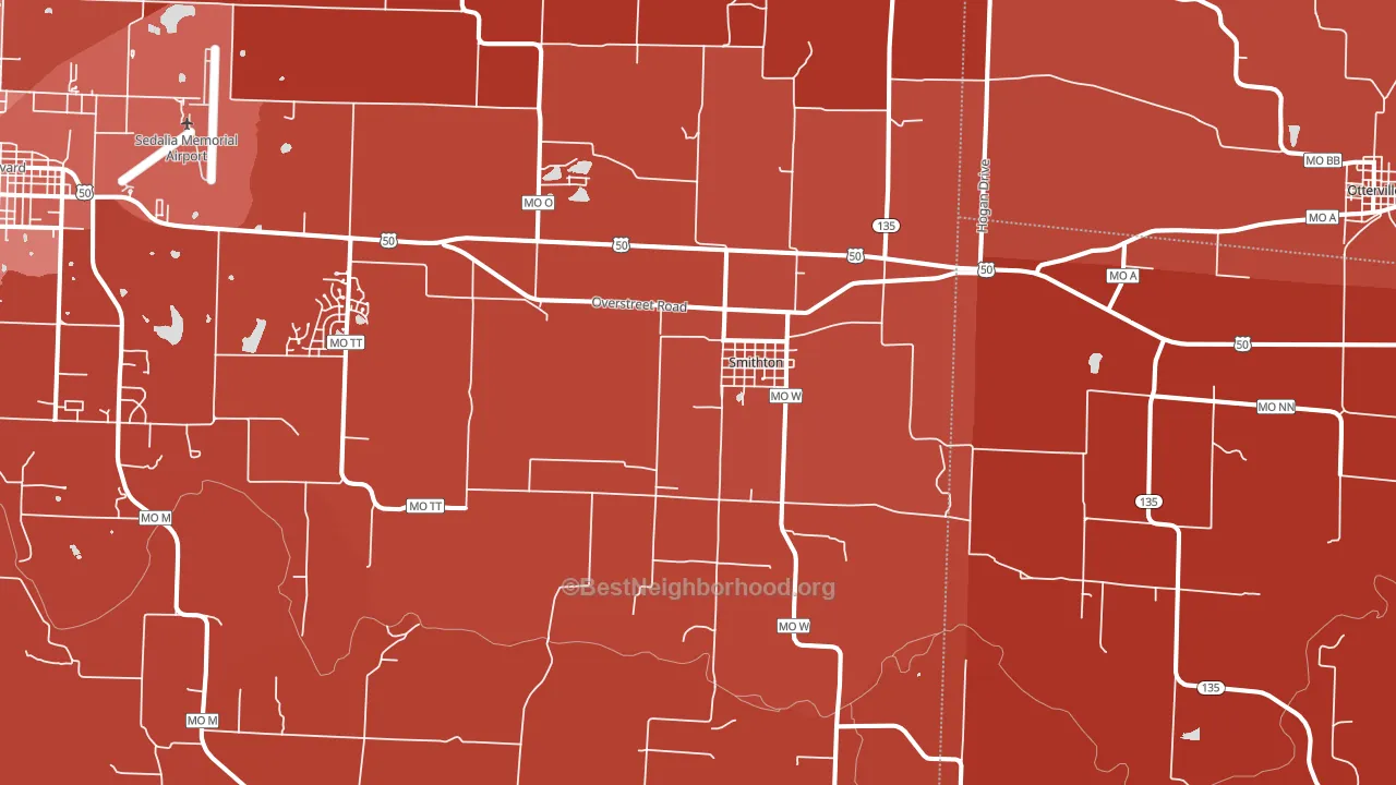65350, MO block-group political-lean map