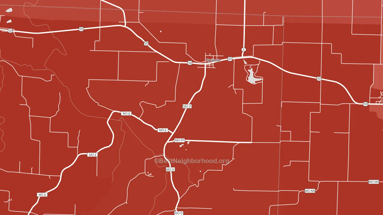 65354, MO block-group political-lean map