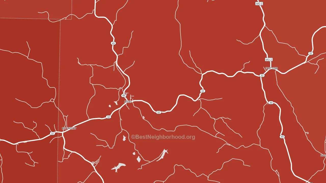 65439, MO block-group political-lean map