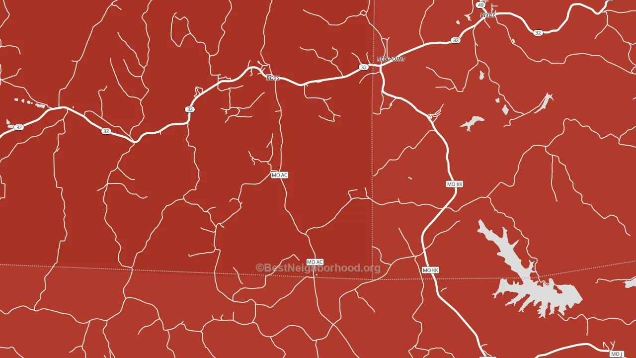 65440, MO block-group political-lean map