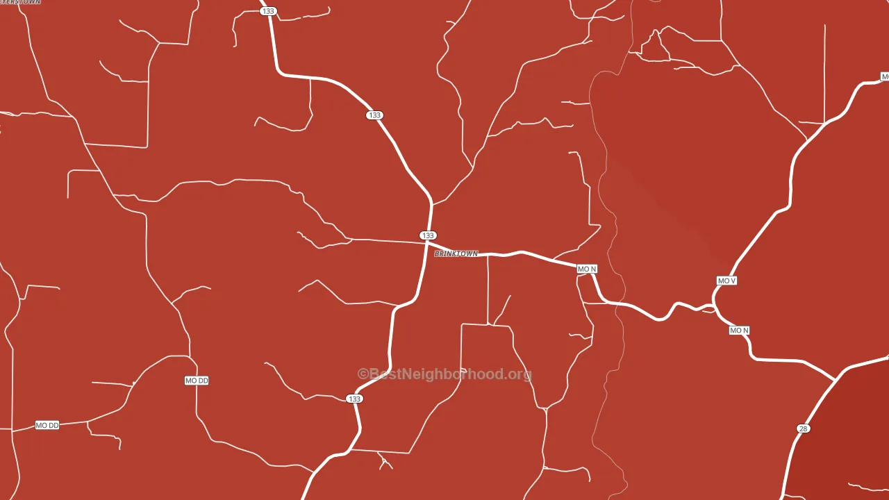 65443, MO block-group political-lean map