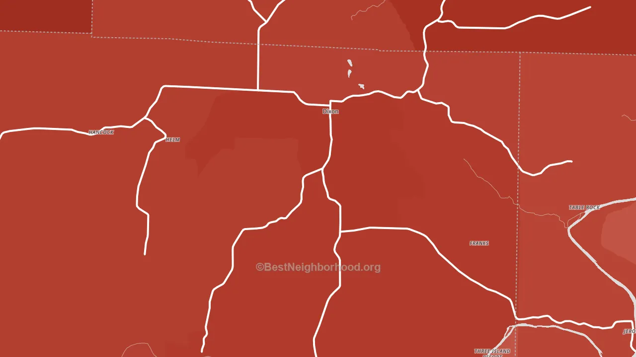 65459, MO block-group political-lean map