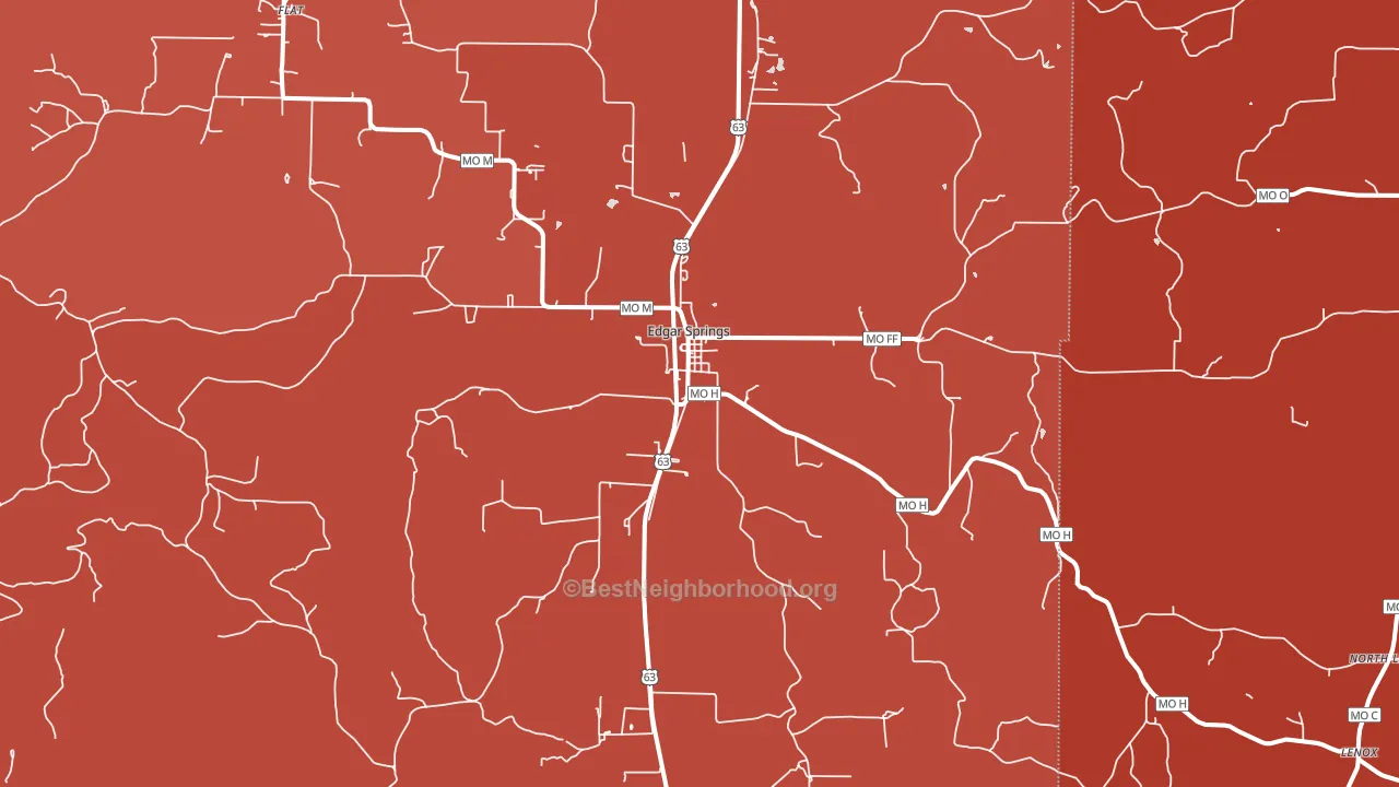 65462, MO block-group political-lean map