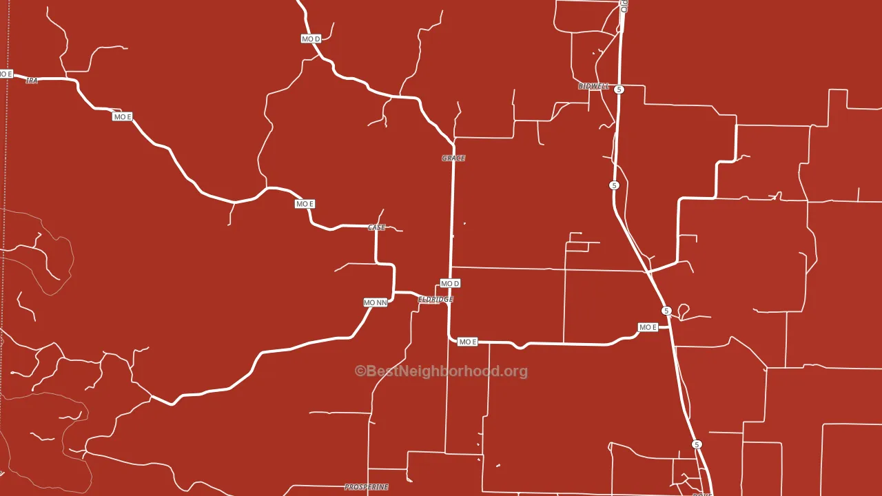 65463, MO block-group political-lean map