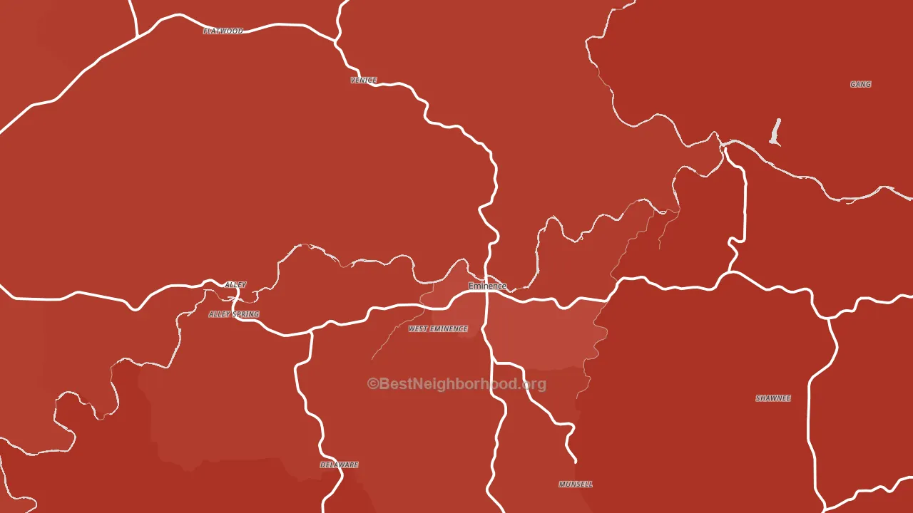 65466, MO block-group political-lean map