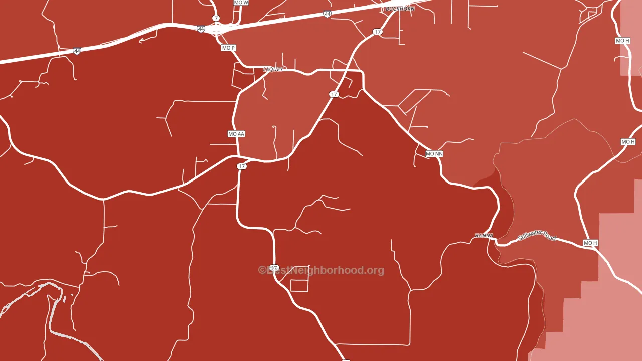 65534, MO block-group political-lean map