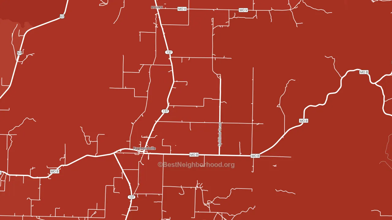 65555, MO block-group political-lean map
