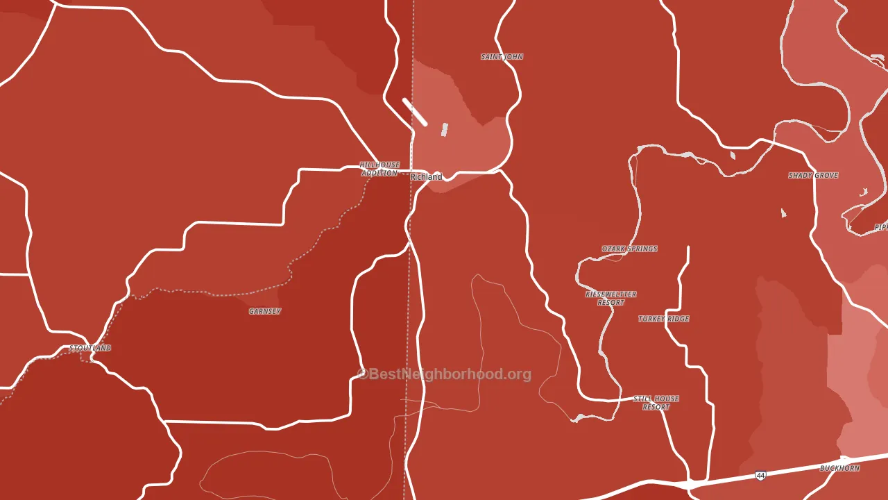 65556, MO block-group political-lean map