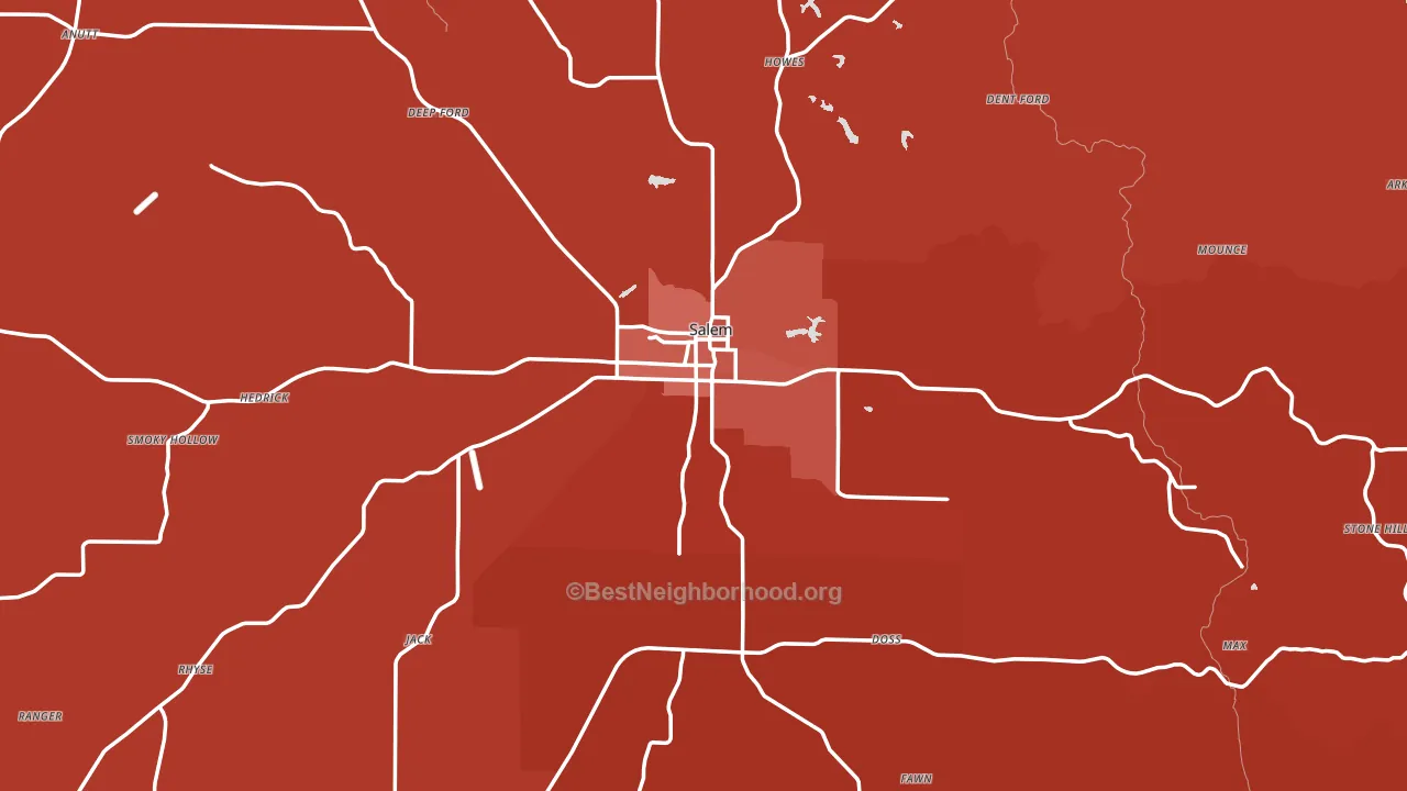 65560, MO block-group political-lean map