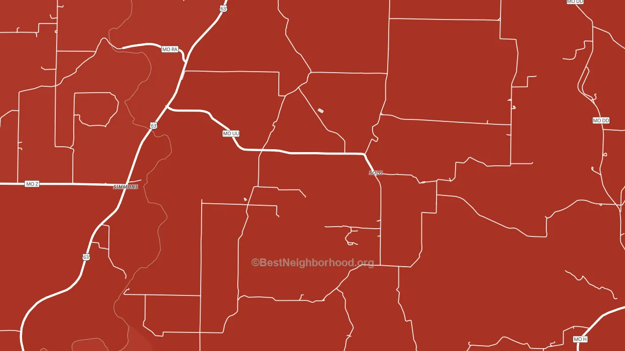 65564, MO block-group political-lean map