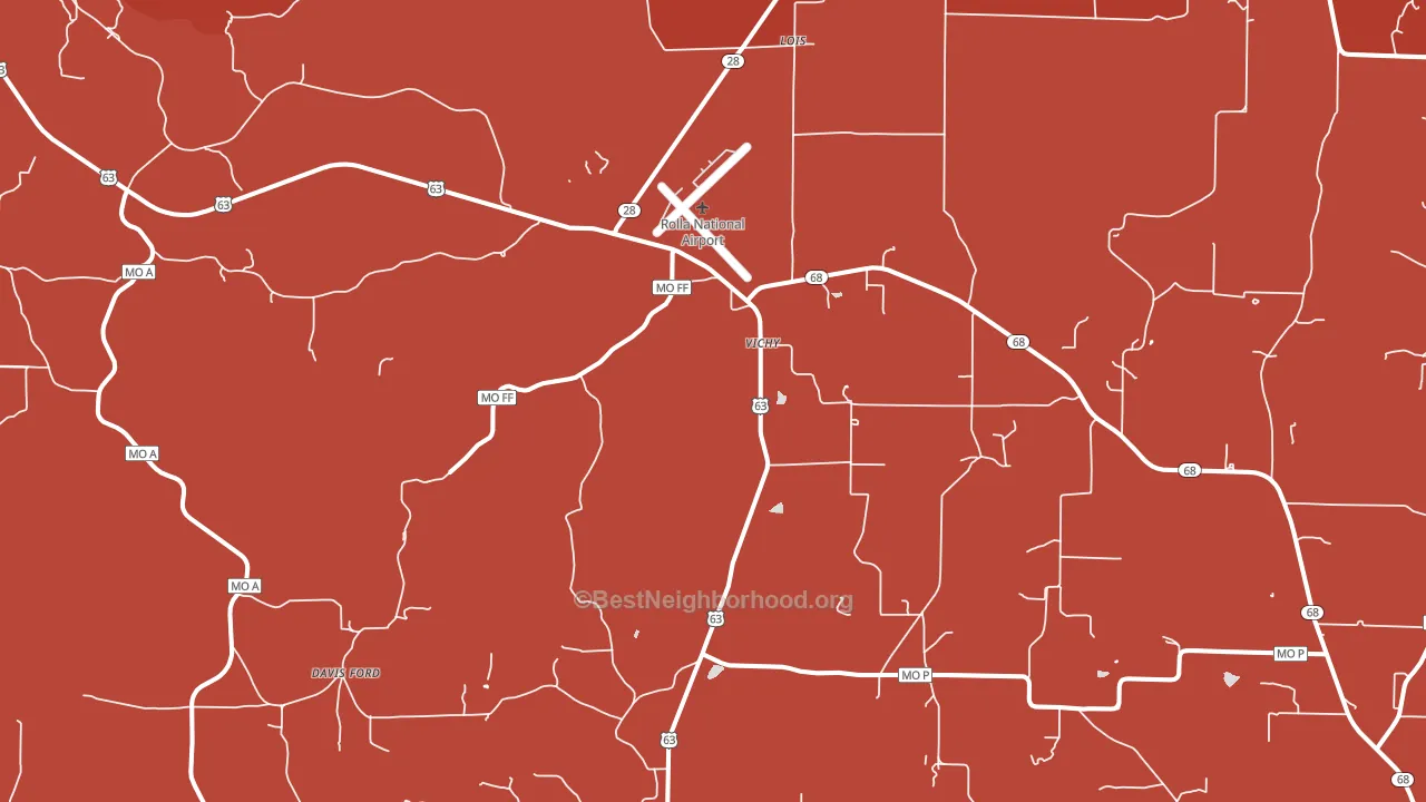 65580, MO block-group political-lean map