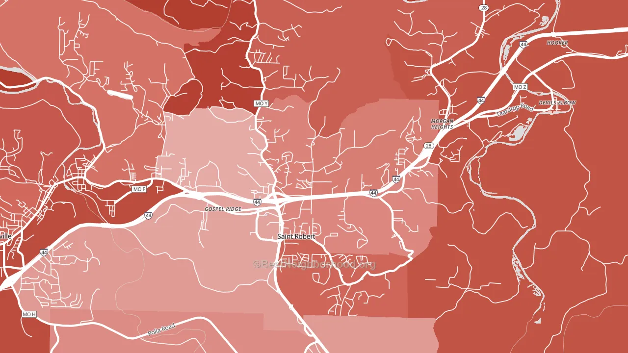 65584, MO block-group political-lean map