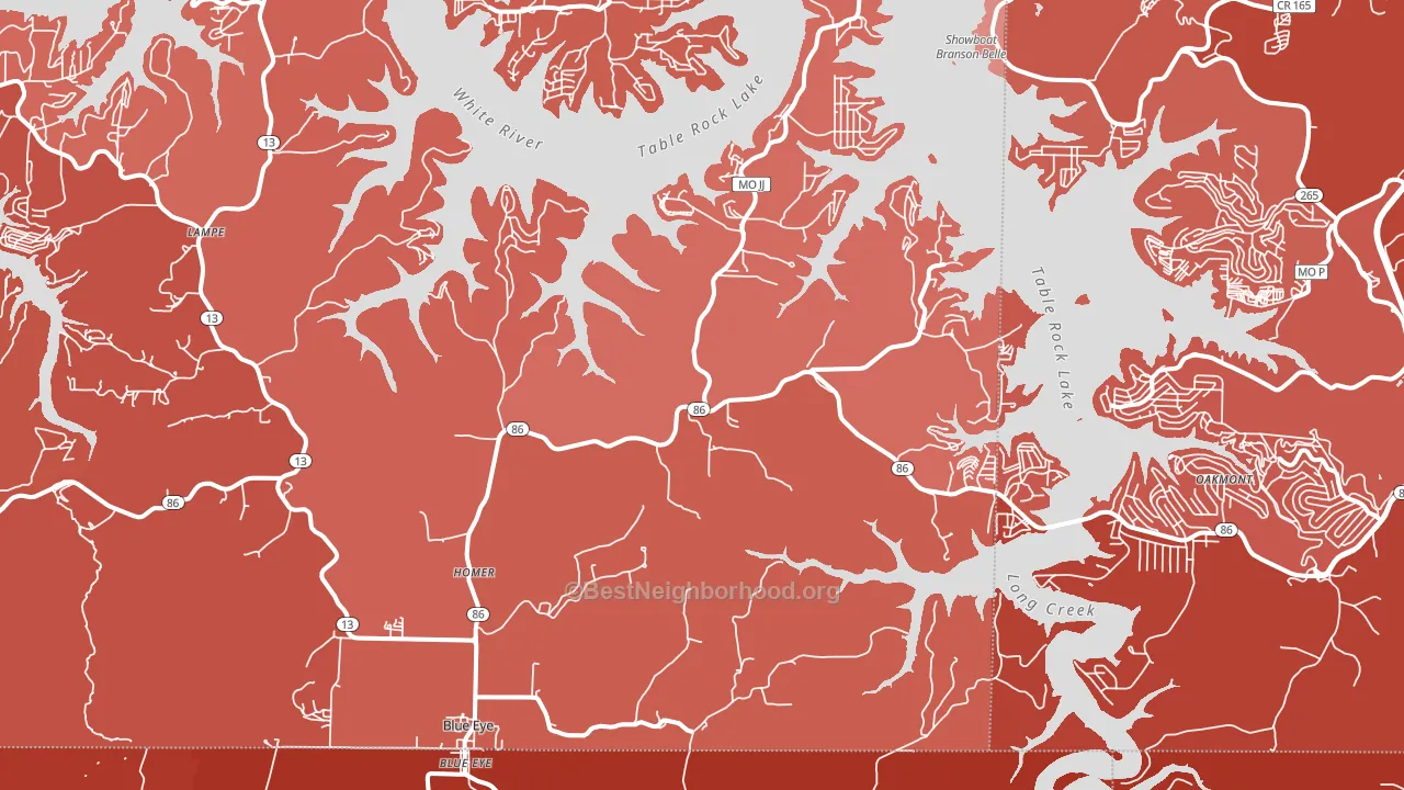 65611, MO block-group political-lean map