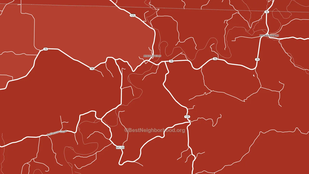 65614, MO block-group political-lean map