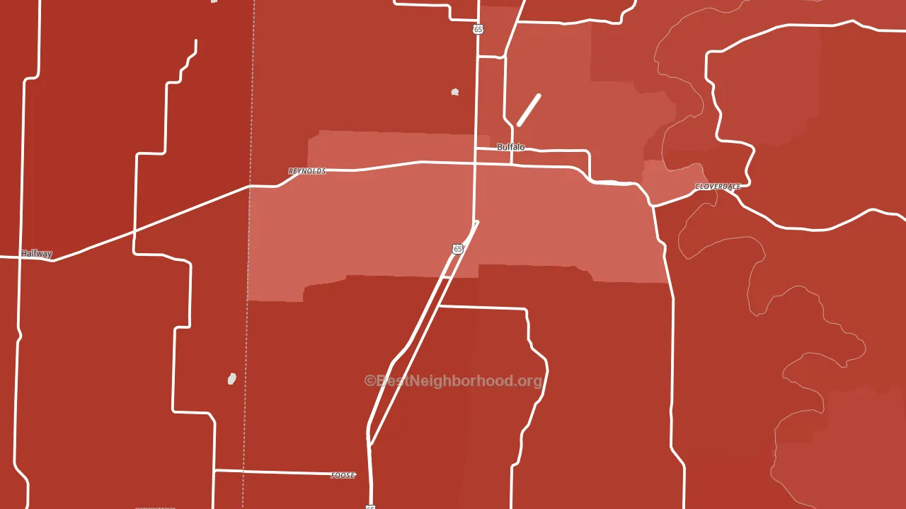 65622, MO block-group political-lean map