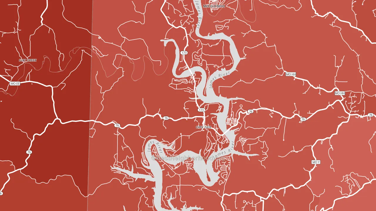 65624, MO block-group political-lean map