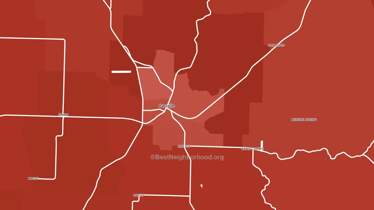 65625, MO block-group political-lean map