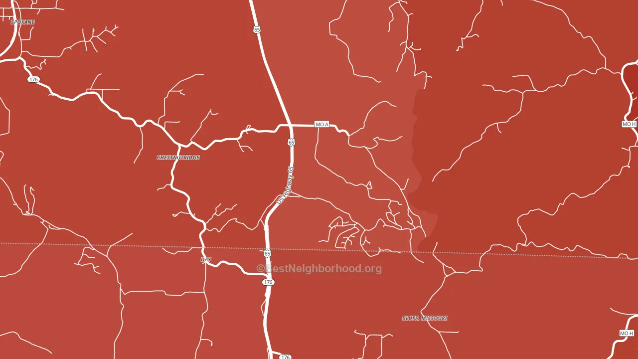 65630, MO block-group political-lean map