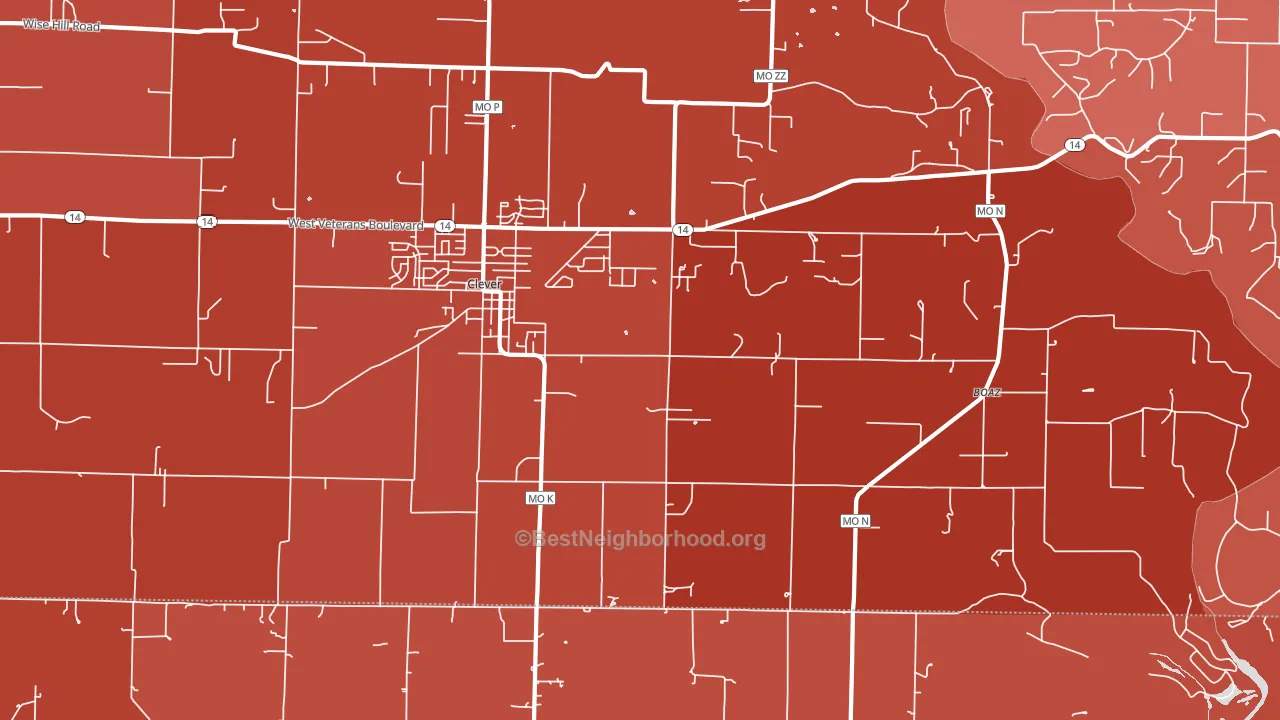 65631, MO block-group political-lean map