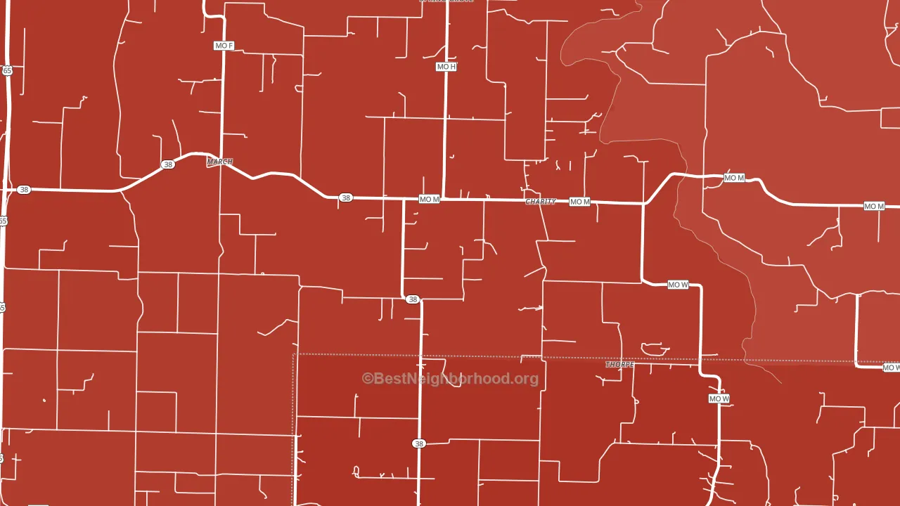 65644, MO block-group political-lean map
