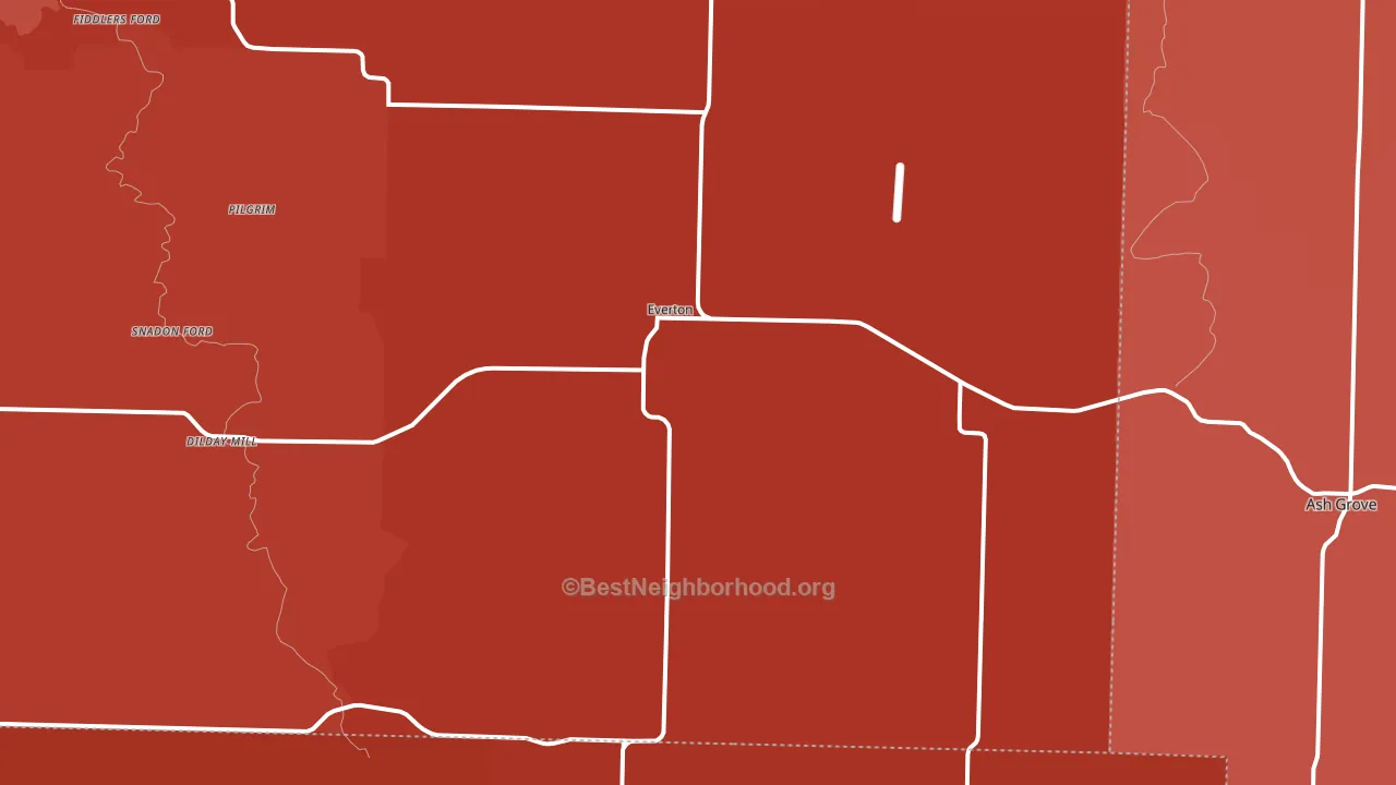 65646, MO block-group political-lean map