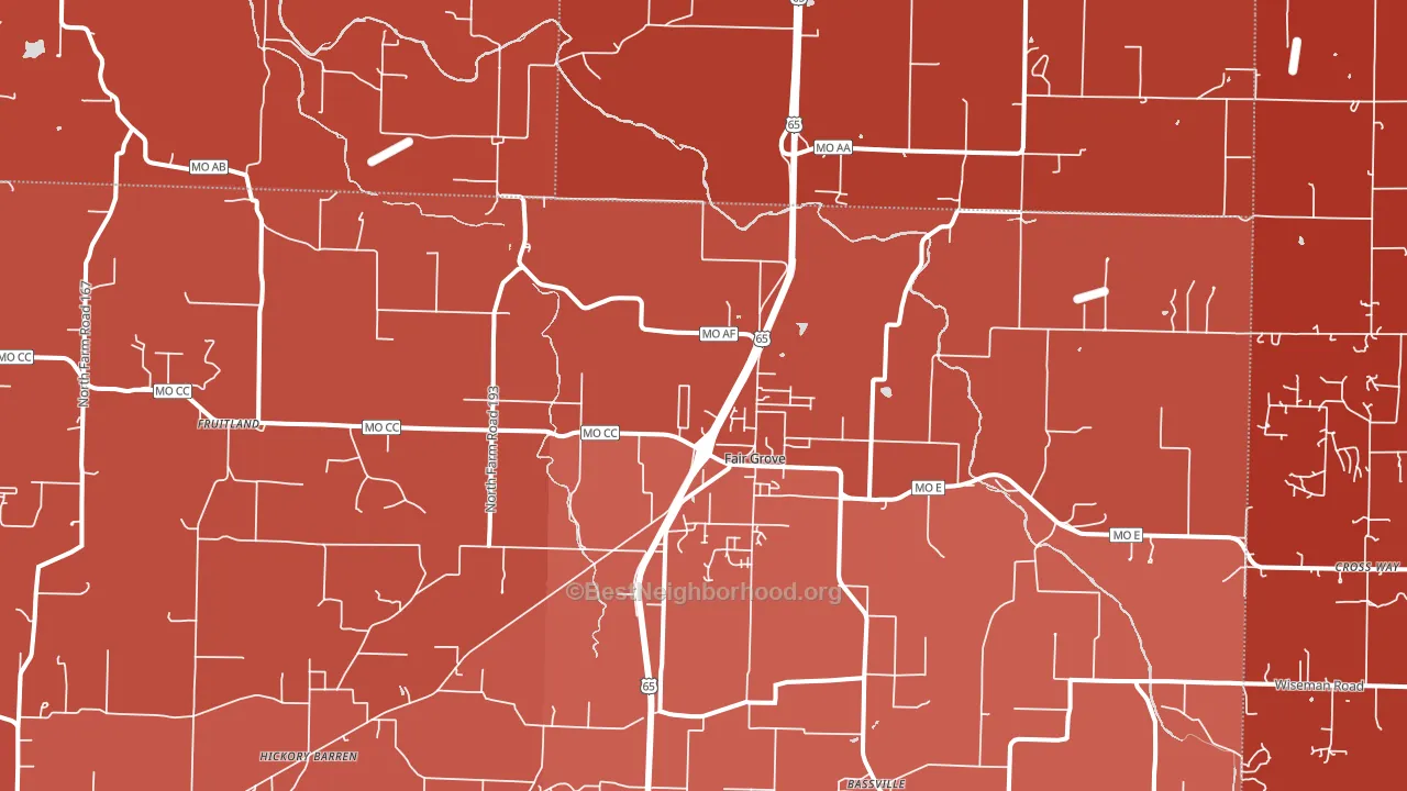 65648, MO block-group political-lean map