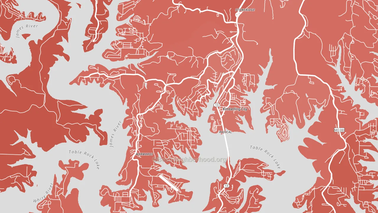 65686, MO block-group political-lean map