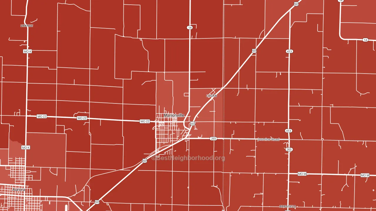 65705, MO block-group political-lean map