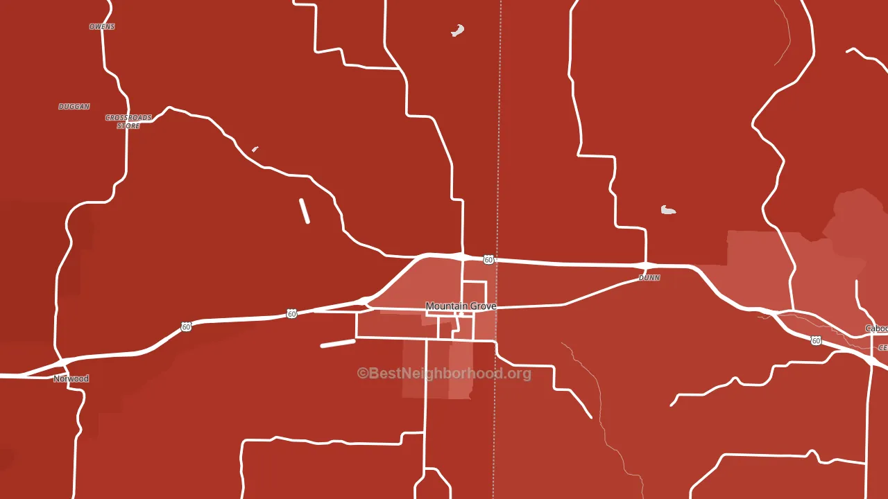 65711, MO block-group political-lean map