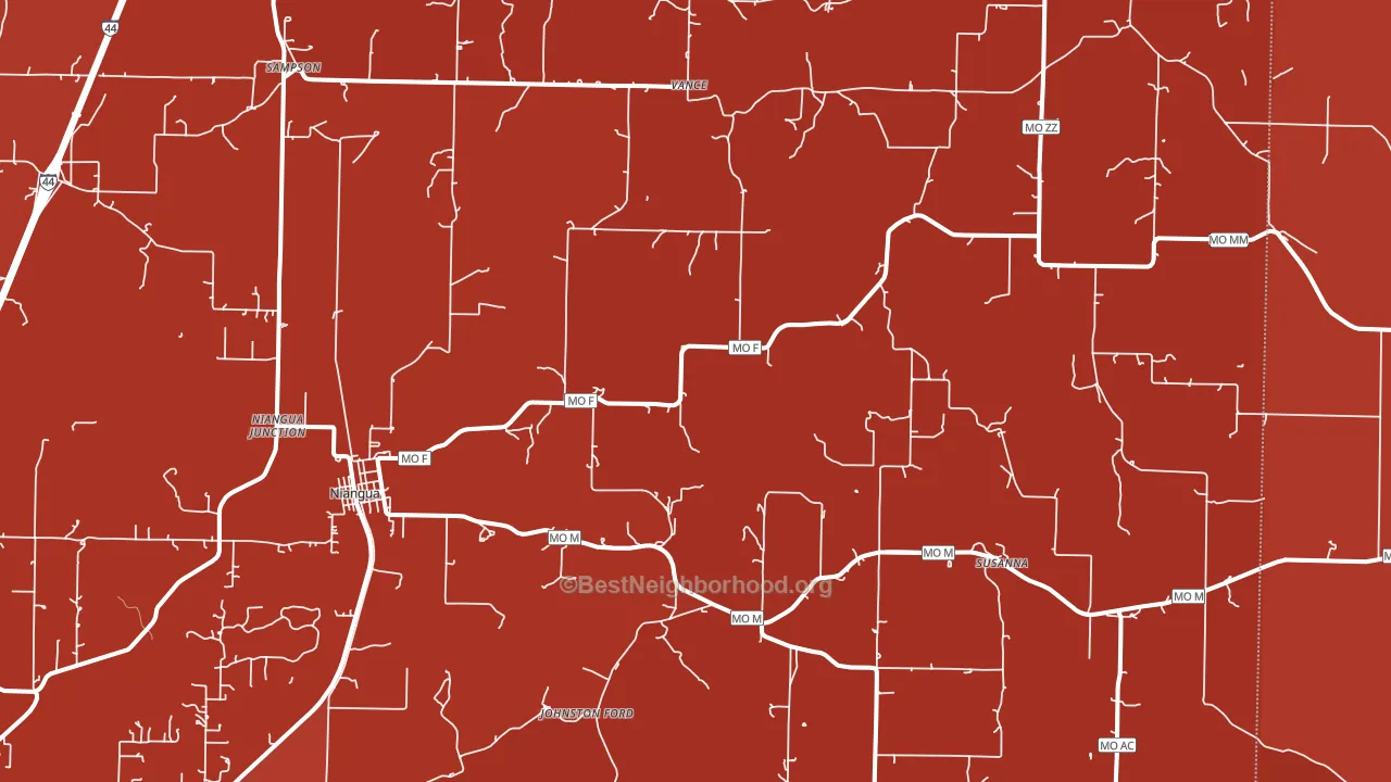 65713, MO block-group political-lean map