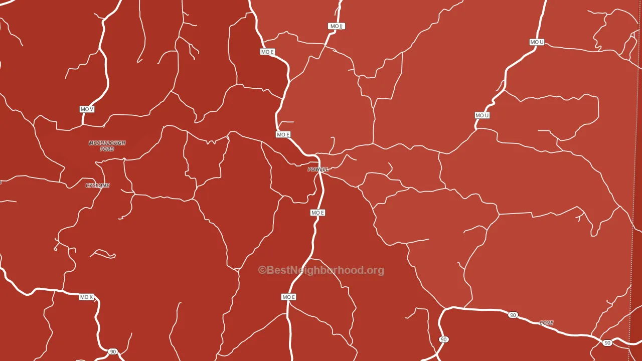 65730, MO block-group political-lean map