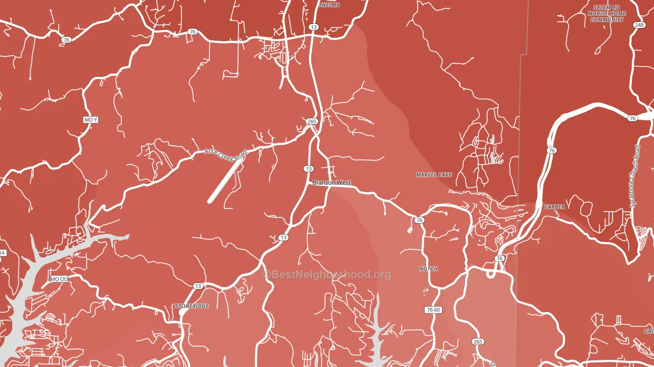 65737, MO block-group political-lean map