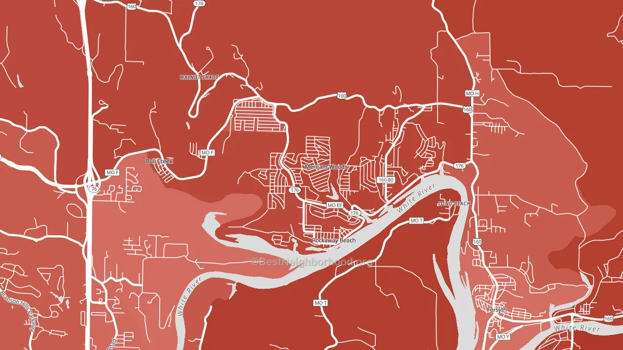 65740, MO block-group political-lean map