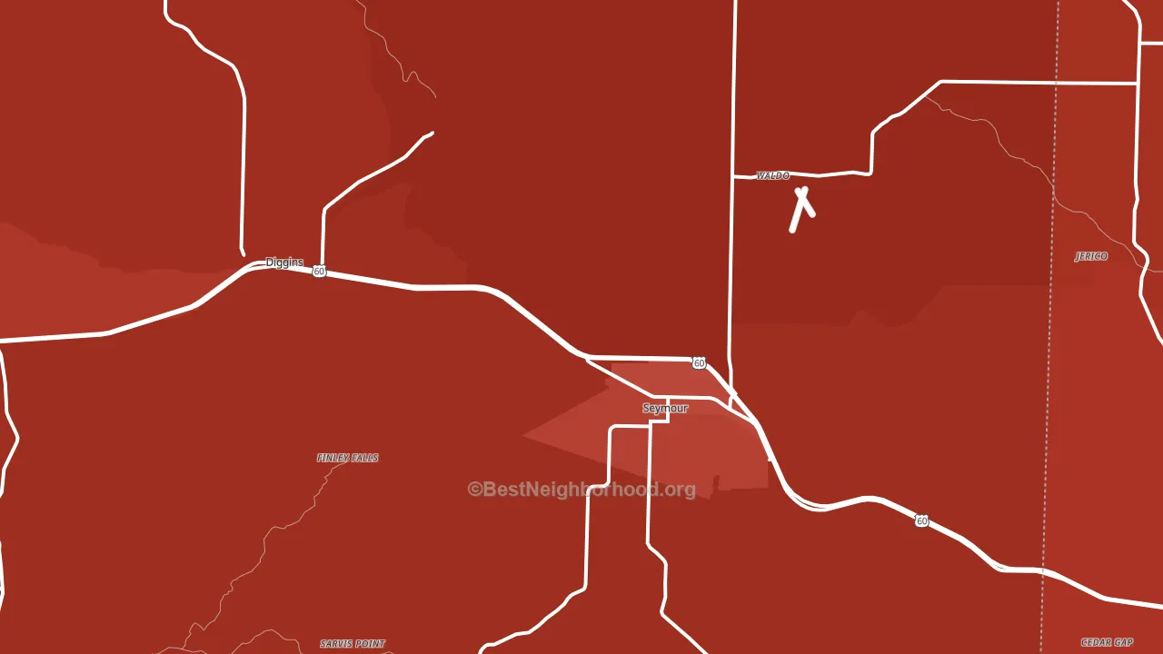 65746, MO block-group political-lean map