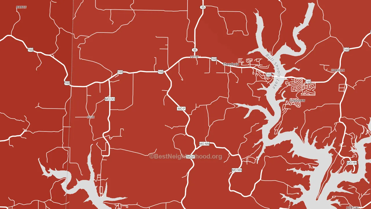 65761, MO block-group political-lean map