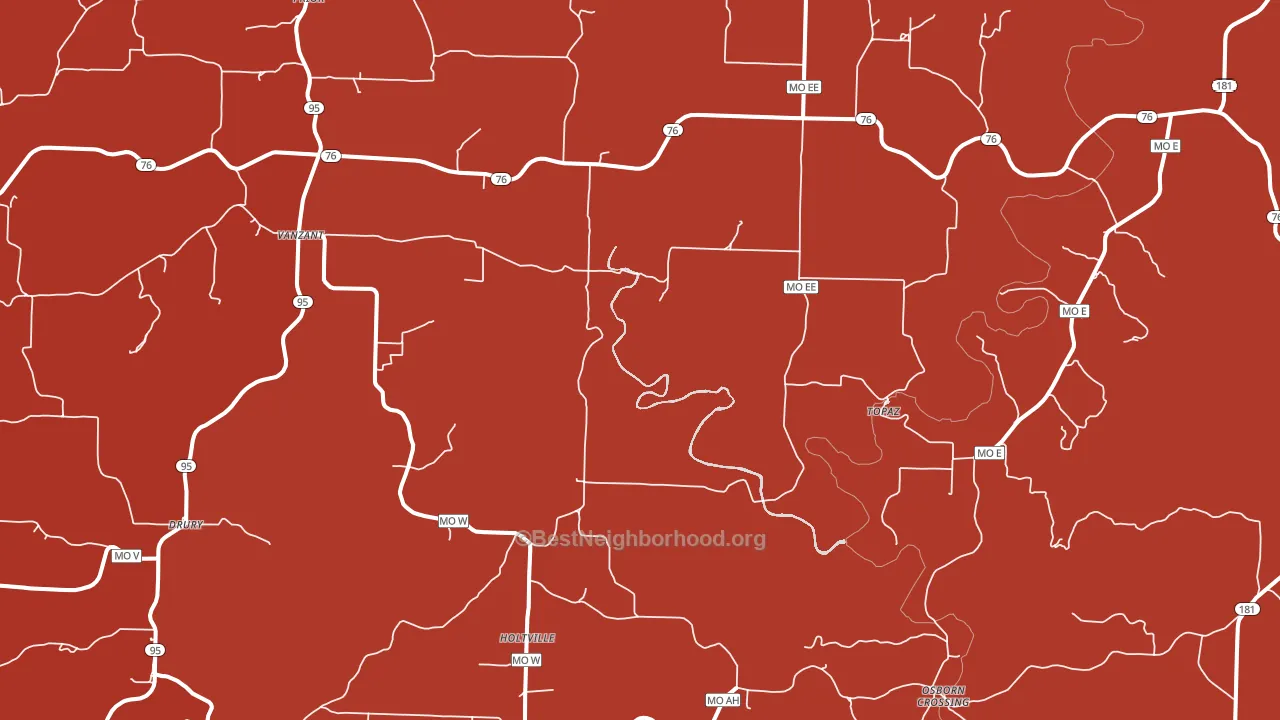 65768, MO block-group political-lean map