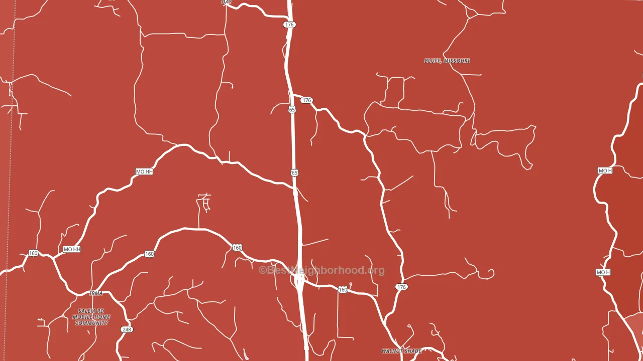 65771, MO block-group political-lean map