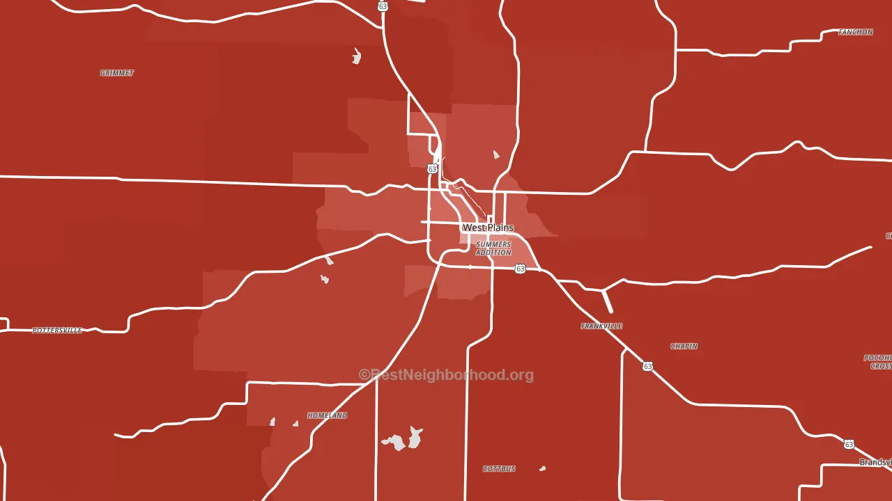 65775, MO block-group political-lean map