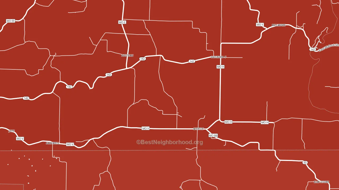 65778, MO block-group political-lean map