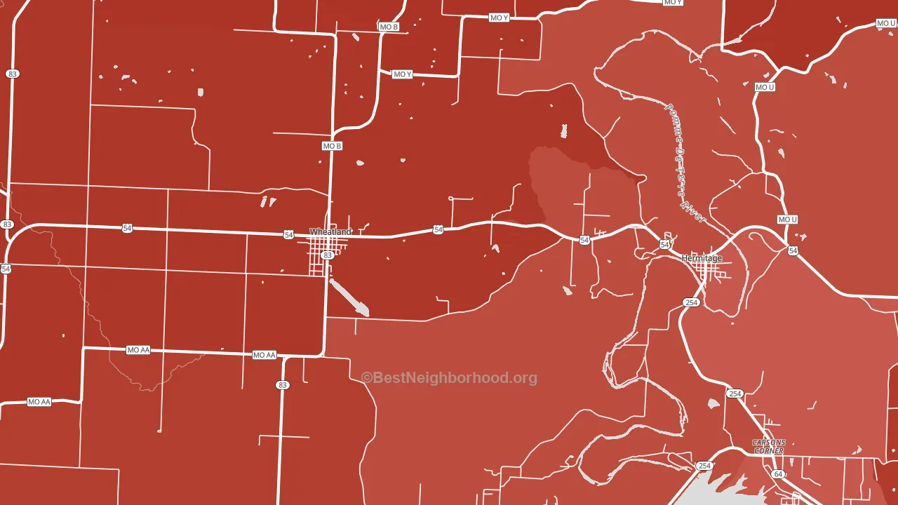 65779, MO block-group political-lean map