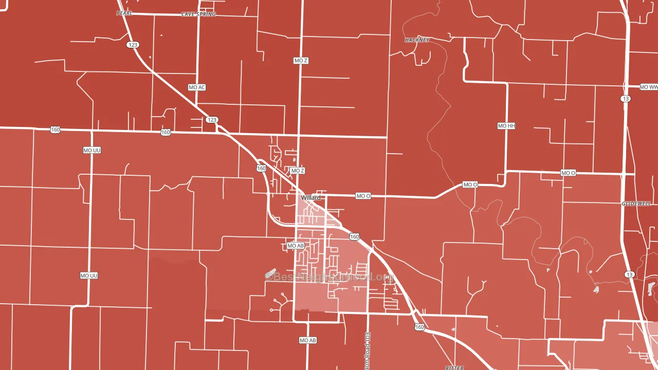 65781, MO block-group political-lean map