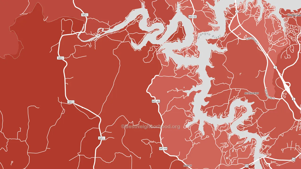 65787, MO block-group political-lean map