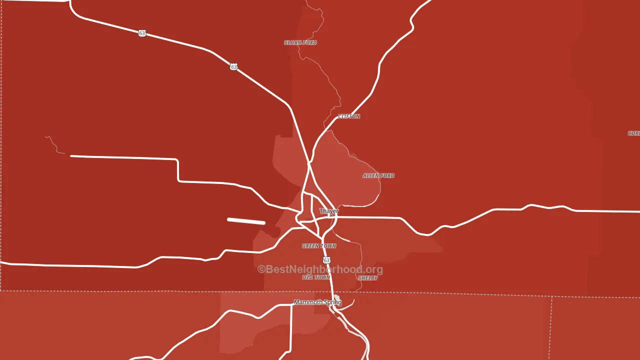 65791, MO block-group political-lean map