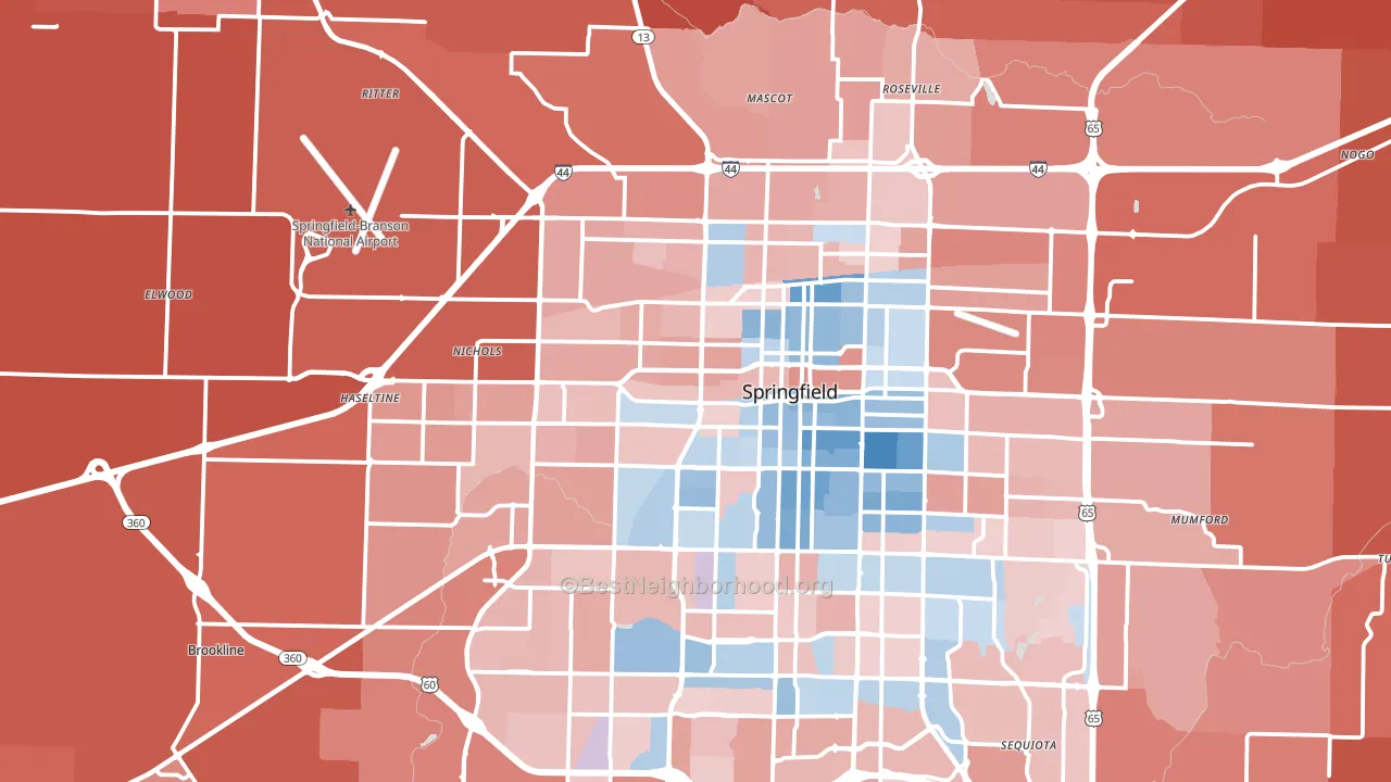 65802, MO block-group political-lean map