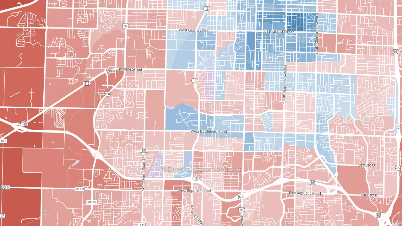 65807, MO block-group political-lean map