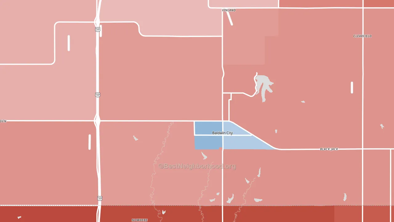 66006, KS block-group political-lean map