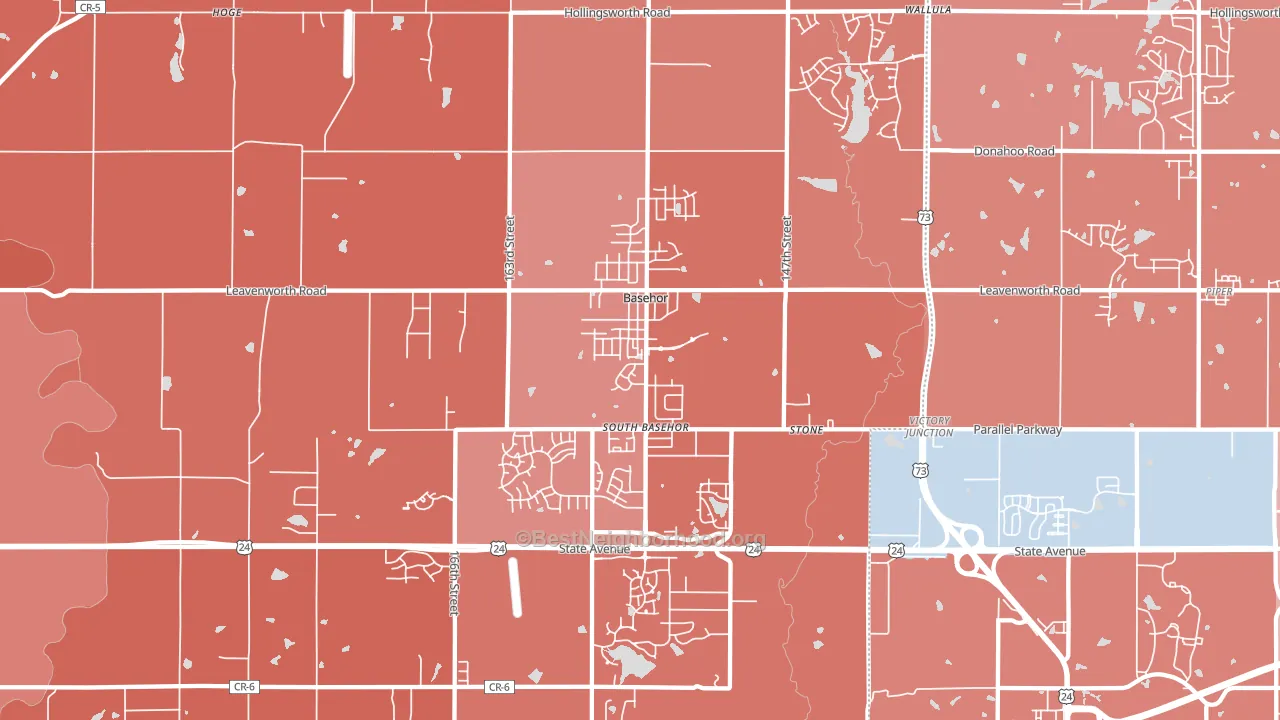 66007, KS block-group political-lean map