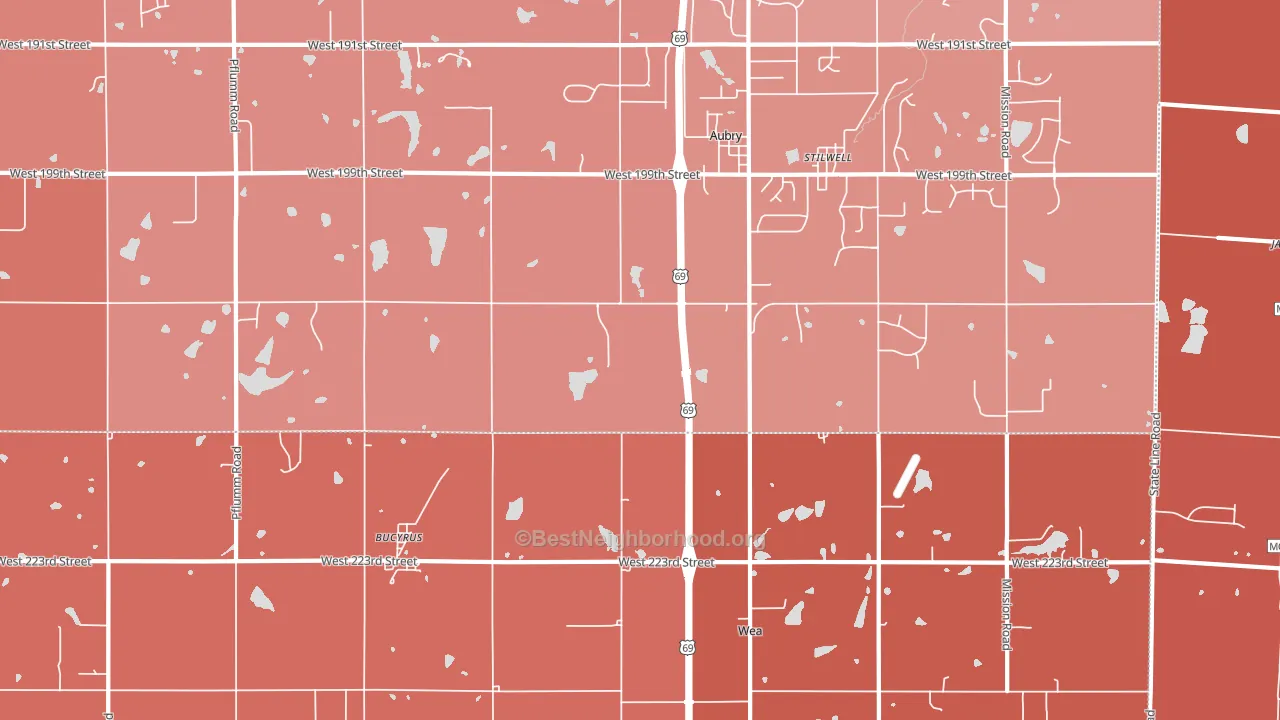 66013, KS block-group political-lean map