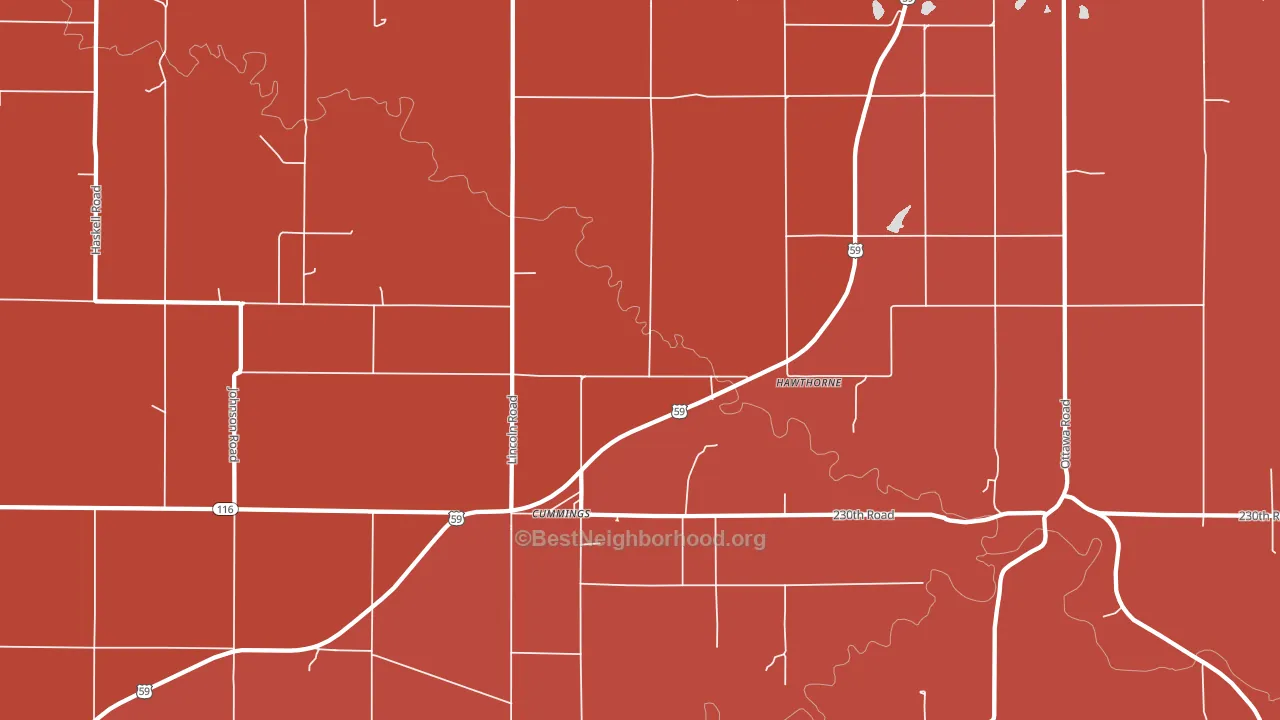 66016, KS block-group political-lean map