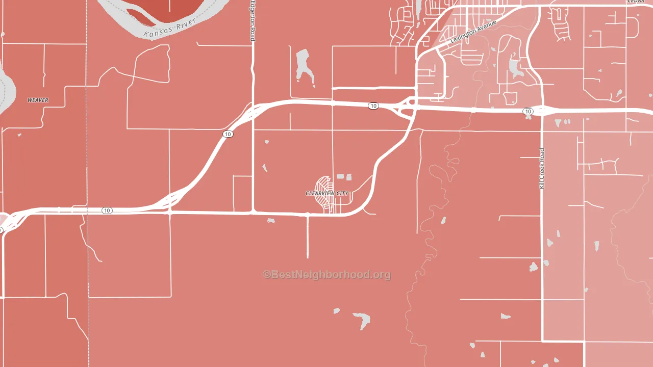66019, KS block-group political-lean map
